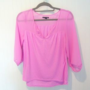 Purple American Eagle 3/4 Sleeve Top